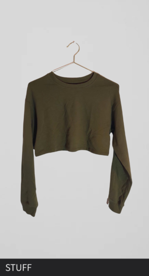 טופ ירוק Bershka
